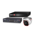 08IP - 8CHNVR + 8 DOME + 8CH POE SWITCH