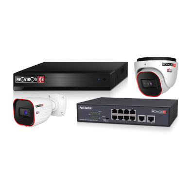 08IP - 8CHNVR + 6 BULLET+ 2 DOME + 8CH POE SWITCH