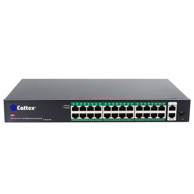 27-PORT FULL GIGABIT POE FIBER