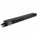 Cabinet 1U PDU 19 6-Way 10A IEC Outlet incl On/Off Switch
