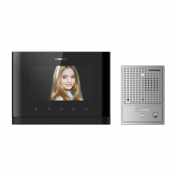 Commax 7 Expandable Console Vid Intercom Kit w/ Pinhole Gate Station