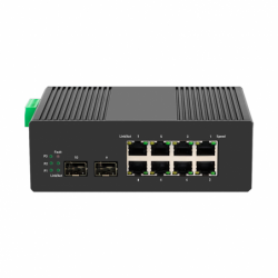 GENATA 8 Port Gigabit PoE Managed Industrial + 2 SFP Switch (No PSU)