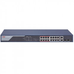 Hikvision 16 Port 10/100 PoE Smart + 2 Gbps RJ45/SFP (Combo) Switch