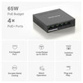 Mercusys 5 Port Gigabit Desktop Switch with 4 Port PoE+