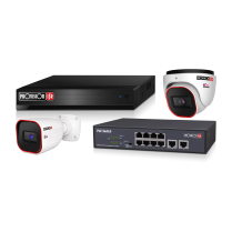 08IP - 8CHNVR + 4 DOME + 4 BULLET + 8CH POE SWITCH Code: PC-5624