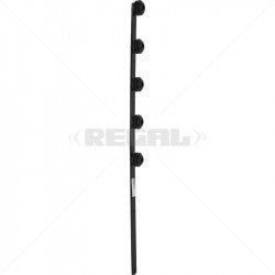 Nemtek Fence Pole - 5Line Flat Bar Black