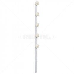 Nemtek Fence Pole - 5Line Flat Bar Galvanised Powder Coated WB