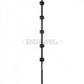 Nemtek Fence Pole - 5Line Round Black
