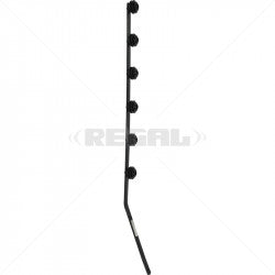 Nemtek Fence Pole - 6Line Flat Bar Angle Black