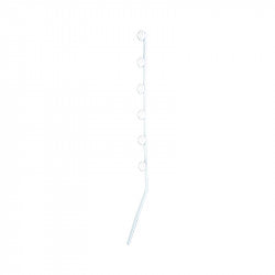 Nemtek Fence Pole - 6Line Flat Bar Angled White