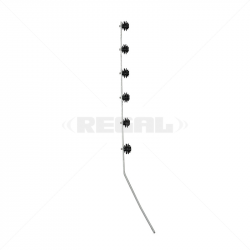 Nemtek Fence Pole - 6Line Flat Bar Galvanised Angled BB