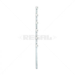 Nemtek Fence Pole - 6Line Flat Bar Galvanised Straight WB