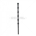 Nemtek Fence Pole - 6Line Flat Bar Straight Black