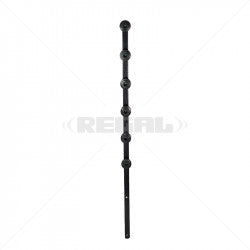 Nemtek Fence Pole - 6Line Flat Bar Straight Black
