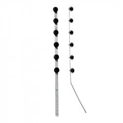 Nemtek Fence Pole - 6Line Flat Bar Straight Galvanised PC BB