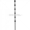 Nemtek Fence Pole - 6Line Round Black