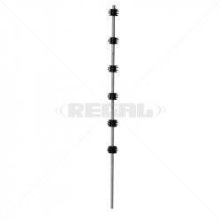 Nemtek Fence Pole - 6Line Round Galvanised BB