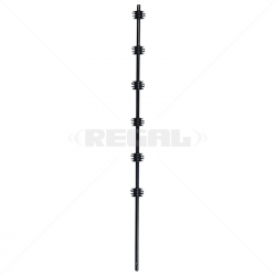 Nemtek Fence Pole - 6Line Round Galvanised Powder Coated BB