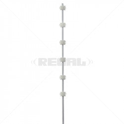 Nemtek Fence Pole - 6Line Round White