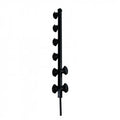 Nemtek Fence Pole - 6Line Square Tube Galv PC Black+Pin Jurassic Black