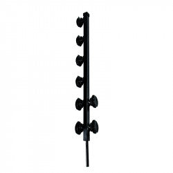 Nemtek Fence Pole - 6Line Square Tube Galv PC Black+Pin Jurassic Black