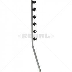 Nemtek Fence Pole - 6Line Square Tube Jurassic Galvanised Angled BB