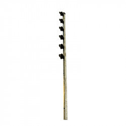 Nemtek Fence Pole - 6Line Square Tube Jurassic Galvanised Straight WB