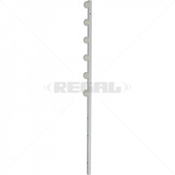 Nemtek Fence Pole - 6Line Square Tube Straight White