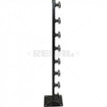 Nemtek Fence Pole 8 Line Square Tube + Base Shield Black