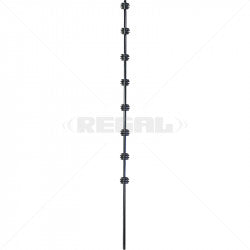 Nemtek Fence Pole - 8Line Round Bar Black