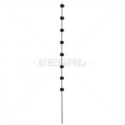 Nemtek Fence Pole - 8Line Round Bar Galvanised PC BB
