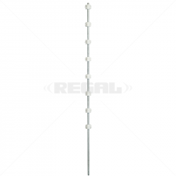 Nemtek Fence Pole - 8Line Round Bar Galvanised PC WB