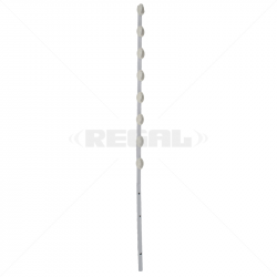 Nemtek Fence Pole 8Line SQ Tube Jurassic Galv Angled PC Slotted WB
