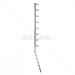 Nemtek Fence Pole - 8Line SQ Tube Jurassic Galv Angled Slotted WB