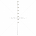 Nemtek Fence Pole 8Line SQ Tube Jurassic Galv Strt PC Slotted WB