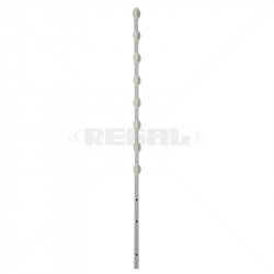 Nemtek Fence Pole 8Line SQ Tube Jurassic Galv Strt PC Slotted WB