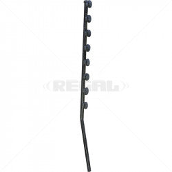 Nemtek Fence Pole - 8Line Square Tube Angled Black Shield Insulator