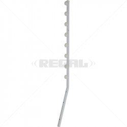 Nemtek Fence Pole - 8Line Square Tube Angled White