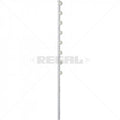 Nemtek Fence Pole - 8Line Square Tube Straight White