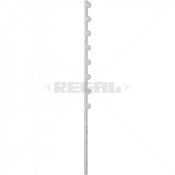 Nemtek Fence Pole - 8Line Square Tube Straight White
